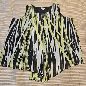 Avenue Tank Green Stripes Size 18/20